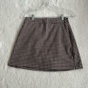 Abercrombie & Fitch Women’s Menswear Skort Burgundy Check